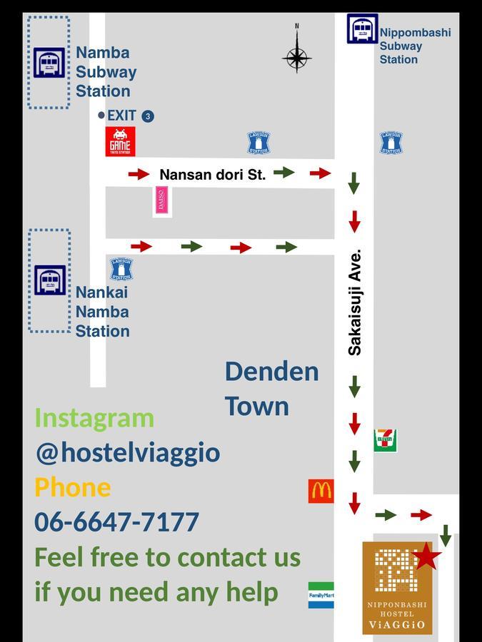 Hostel Viaggio Osaka Zewnętrze zdjęcie